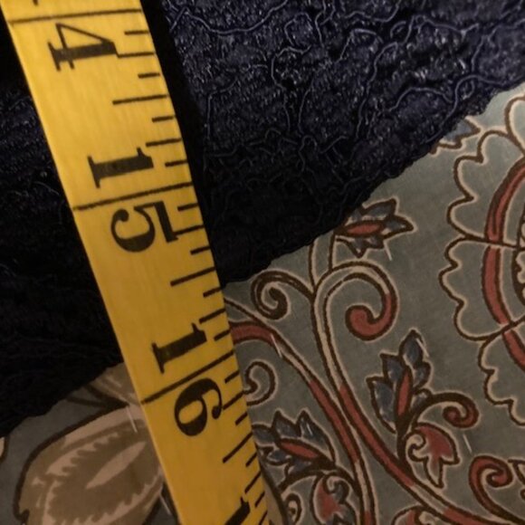 Adrianna Papell Navy Lace Trumpet Gown - Picture 9 of 9